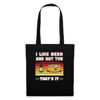 I like beer and Hot Tub - Drink pool beer - Tote Bag - black - Front