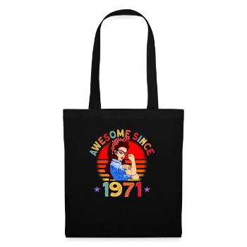 Génial depuis 1971 Femme 51ème anniversaire Cadeau - Sac en tissu - noir - Devant