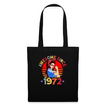 Génial depuis 1972 Femme 50e anniversaire Cadeau - Sac en tissu - noir - Devant