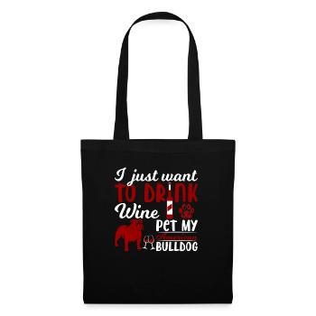 Boire du vin et pet american - Sac en tissu - noir - Devant