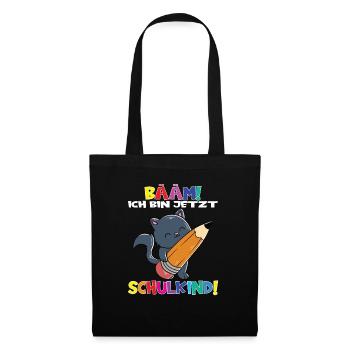 Bääm! Ich Bin Jetzt Schulkind Einschulung - Stoffbeutel - Schwarz - Vorne