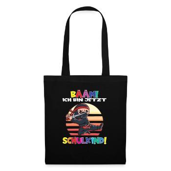 Bääm! Ich Bin Jetzt Schulkind Einschulung - Stoffbeutel - Schwarz - Vorne