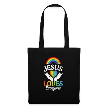 Jésus aime tout le monde gay - Sac en tissu - noir - Devant