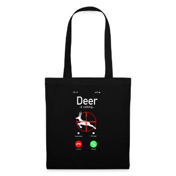 Buck Deer Hunting Hunter Phone - Stoffbeutel - Schwarz - Vorne