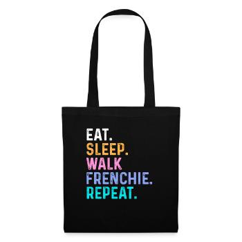 Eat Sleep Walk Frenchie Repeat - Tote Bag - black - Front