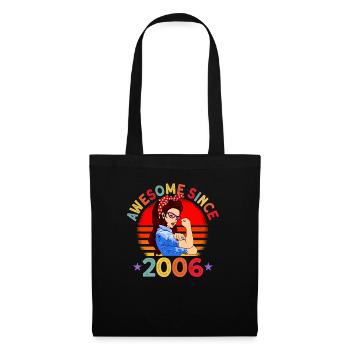 Génial depuis 2006 Femme 16ème anniversaire Cadeau - Sac en tissu - noir - Devant