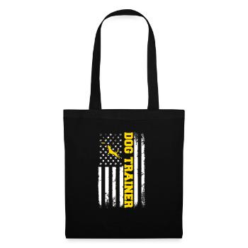 Dog Trainer Dog Training American Flag Dog Lover - Stoffbeutel - Schwarz - Vorne