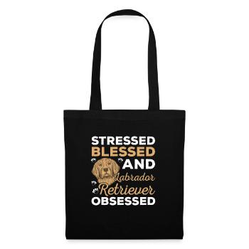 Blessed Labrador Retriever Obsessed Funny - Tote Bag - black - Front