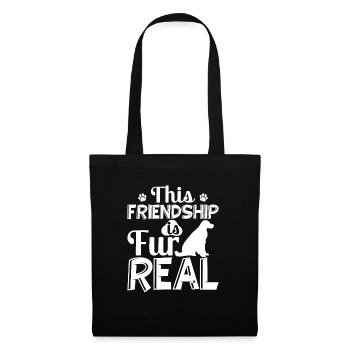 Cocker Spaniel Friendship is Fur Real Fun - Tote Bag - black - Front
