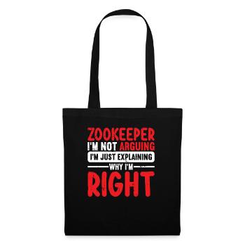 Zoowärter - Stoffbeutel - Schwarz - Vorne