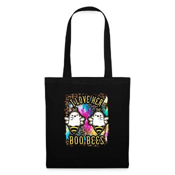 Halloween I love her Boo Bees Tie Dye - Tote Bag - black - Front