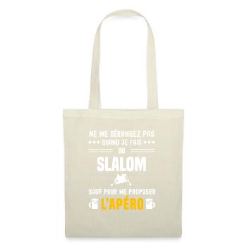 slalom ne dérangez pas sauf apéro - Sac en tissu - nature - Devant