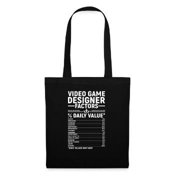 Video Game Designer - Stoffbeutel - Schwarz - Vorne
