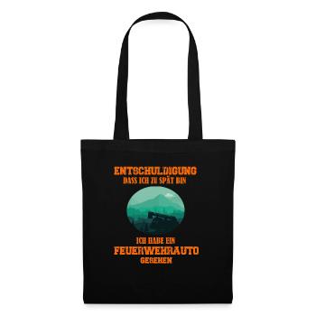 Entschuldigung dass ich zu spät bin Feuerwehrauto - Sac en tissu - noir - Devant