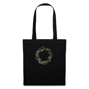 Eucalyptus Flower Wreath I Team Bridal Wedding Boho - Tote Bag - black - Front