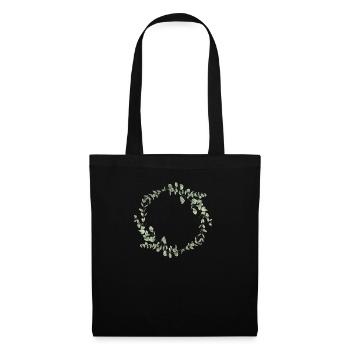 Eucalyptus Flower Wreath I Team Bridal Wedding Boho - Tote Bag - black - Front