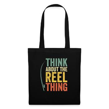 Pensez au passe-temps de pêche Reel Thing - Sac en tissu - noir - Devant