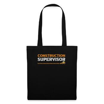 Superviseur de la construction Emploi Travailleur de la construction - Sac en tissu - noir - Devant
