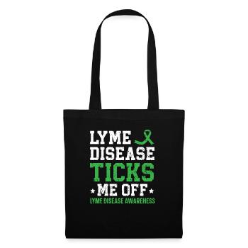 Lyme Disease Ticks Me Off Lyme Disease Awareness - Tote Bag - black - Front