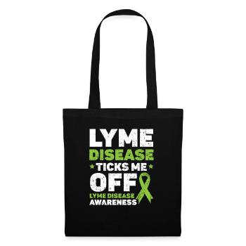 Lyme Disease Ticks Me Off Lyme Disease Awareness - Tote Bag - black - Front