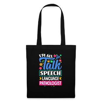 Speech Language Pathologist Speech Therapist Im - Stoffbeutel - Schwarz - Vorne