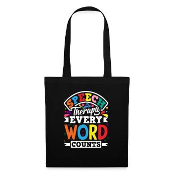 Speech Language Pathologist Speech Therapist - Stoffbeutel - Schwarz - Vorne
