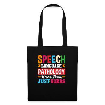 Speech Language Pathologist Speech Therapist - Stoffbeutel - Schwarz - Vorne