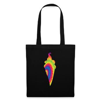 Cône de teinture de cravate à la crème glacée - Sac en tissu - noir - Devant