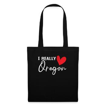 J’aime vraiment Oregon USA Amérique Oregonians - Sac en tissu - noir - Devant
