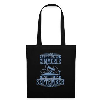 Zimmerer Geburtstag September Geburtsmonat - Stoffbeutel - Schwarz - Vorne
