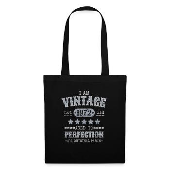 50. Geburtstag I'm Vintage not old 1972 - Stoffbeutel - Schwarz - Vorne
