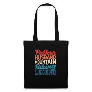 Father Husband Mountain Biking Legend Father's Day Bike - Tote Bag - black - Front