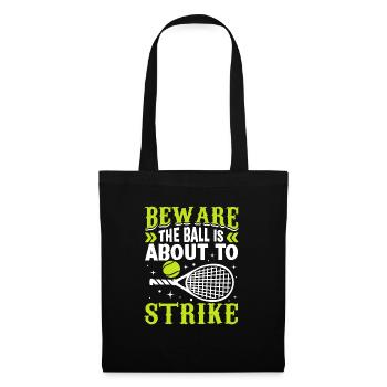 Ball Over To Beat Tennis Fun Sports Player - Tote Bag - black - Front