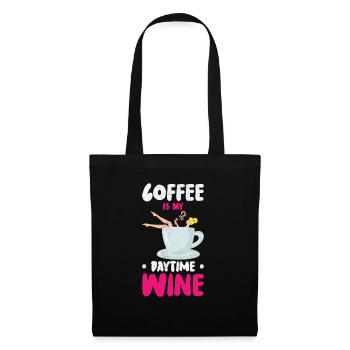 Coffee Caffeine Wine Drinking Coffee Addict - Tote Bag - black - Front