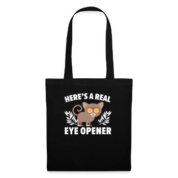 Here's A Real Eye Opener Big Eyes Animal Tarsier - Tote Bag - black - Front