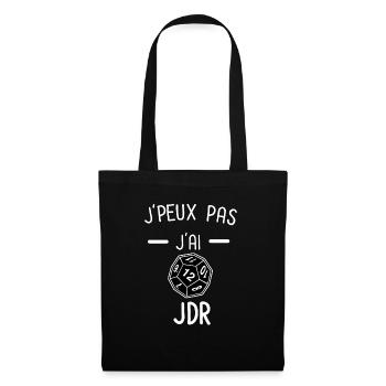 Je peux pas j'ai jdr - Sac en tissu - noir - Devant