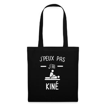 Je peux pas j'ai kiné massage - Sac en tissu - noir - Devant