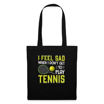 I'm not allowed to play tennis funny - Tote Bag - black - Front