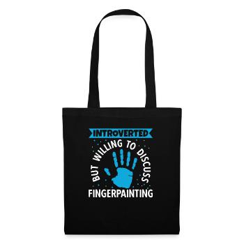 Introverted Discuss Fingerpainting - Stoffbeutel - Schwarz - Vorne