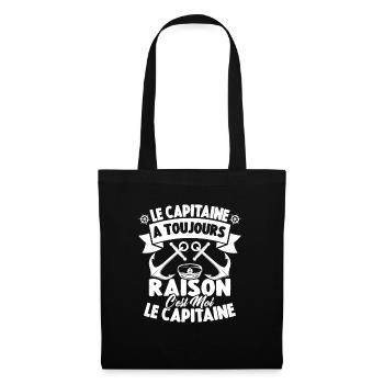 Le Capitaine A Toujours Raison C'est Moi Capitaine - Sac en tissu - noir - Devant