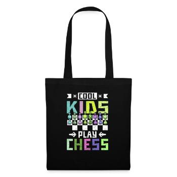 des enfants sympas jouent aux échecs - Sac en tissu - noir - Devant