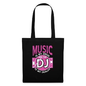Music And The DJ Turntables - Tote Bag - black - Front