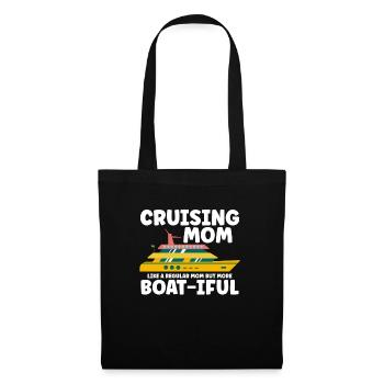 Kreuzfahrt Mom like A Normal Mom But Boat-iful - Stoffbeutel - Schwarz - Vorne