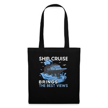 Ship Cruise Brings The Best Views Kreuzfahrt - Tote Bag - black - Front