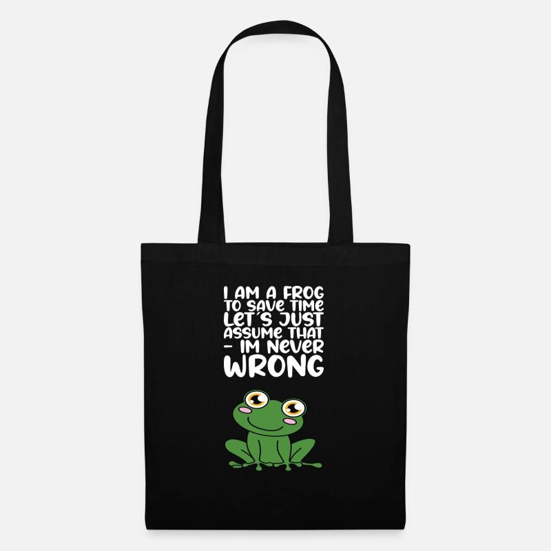 Ich Bin Ein Frosch - Stoffbeutel - Schwarz