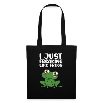 J’adore les grenouilles - Sac en tissu - noir - Devant