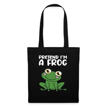 Prétendez que je suis une grenouille - Sac en tissu - noir - Devant