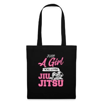Juste une fille qui aime le Jiu Jitsu BJJ JiuJ brésilien - Sac en tissu - noir - Devant