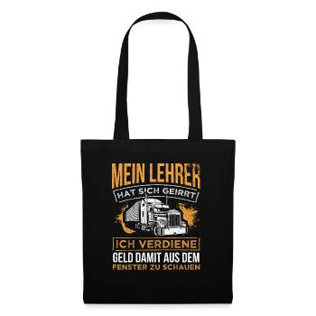 LKW-Fahrer Lustiger LKW Lastwagen Spruch Geschenk - Stoffbeutel - Schwarz - Vorne