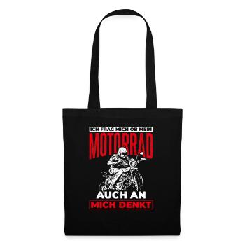 Motorrad Biker Motorradfahrer Spruch Motorrad Gesc - Stoffbeutel - Schwarz - Vorne